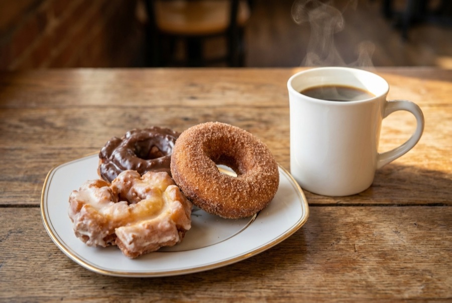 $5 Coffee and Donut — Axiom Coffee, Fort Worth